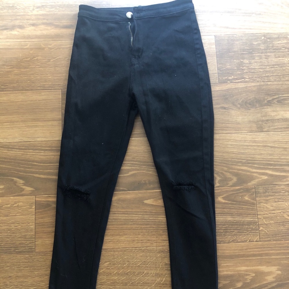 Black high waisted jeans